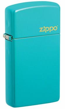  Zippo Slim Turquoise Zippo Logo 49529ZL aansteker