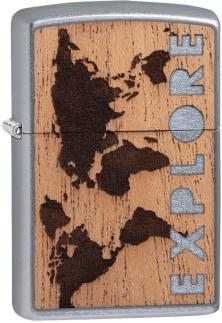  Zippo Woodchuck Explore Earth Map 49171 aansteker