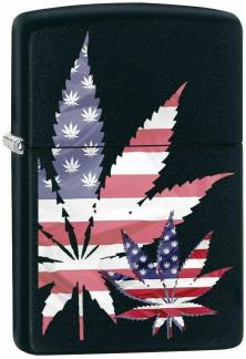  Zippo Cannabis Leaf USA Flag 8979 aansteker