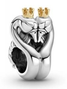  Pandora Two-Tone Swans and Heart 799315C00 kraal