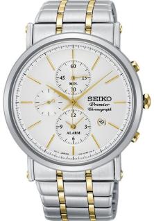  Seiko SNAF80P1 Premier Quartz Chronograph Alarm horloge