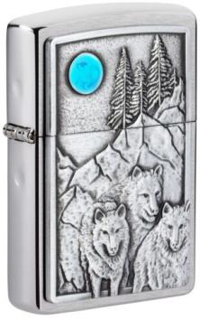  Zippo Wolf Pack and Moon Emblem 49295 aansteker