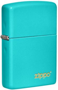  Zippo Flat Torquoise Zippo Logo 49454ZL aansteker