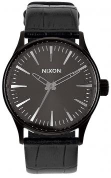 Horloge Nixon Sentry 38 Leather Black Gator A377 1886