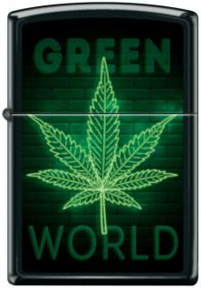  Zippo Cannabis Green World 2418 aansteker