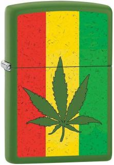  Zippo Cannabis Leaf Rastafarian 8971 aansteker