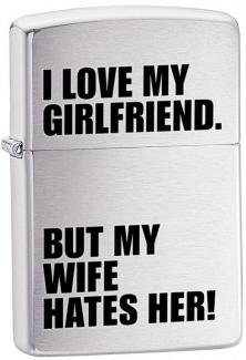 Aansteker Zippo Love My Girlfriend 24522