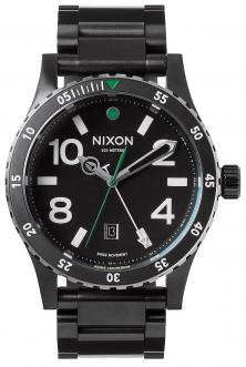 Horloge Nixon Diplomat SS Black Silver Green A277 1421