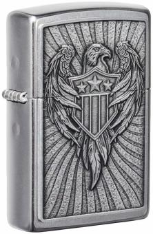  Zippo Eagle Shield Emblem Design 49450 aansteker