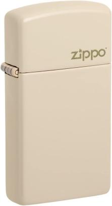  Zippo Slim Flat Sand Zippo Logo 49528ZL aansteker