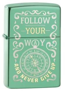  Zippo Folow Your Way and Never Give Up 49161 aansteker
