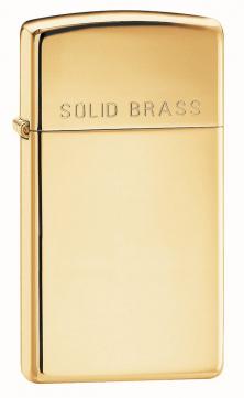 Aansteker Zippo Solid Brass Slim 1654