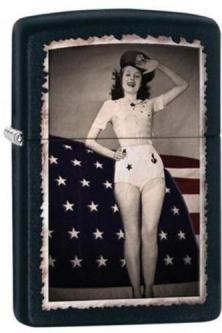 Aansteker Zippo 28533 Flag Woman Saluting