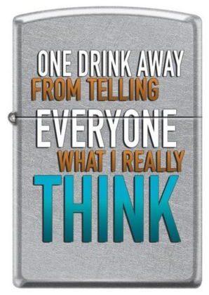 Aansteker Zippo One Drink Think 0421