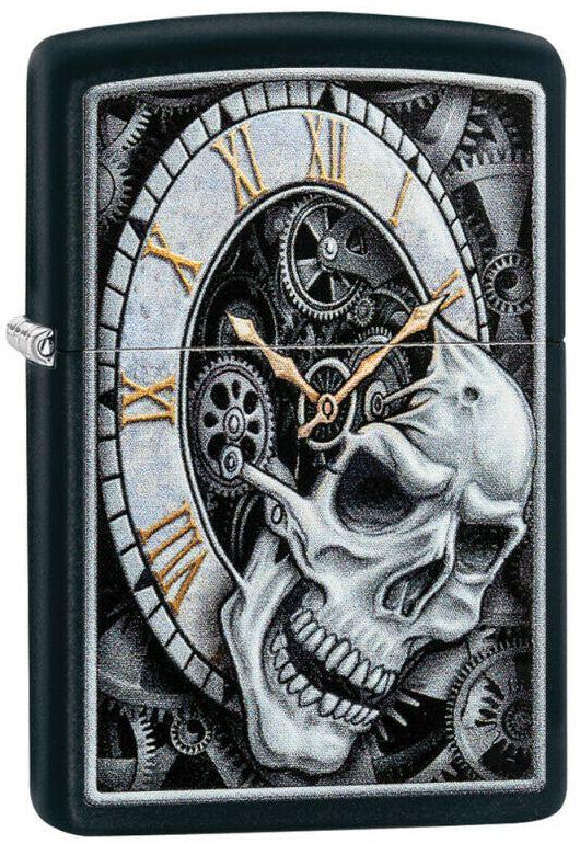 Zippo Skull Clock 29854 aansteker