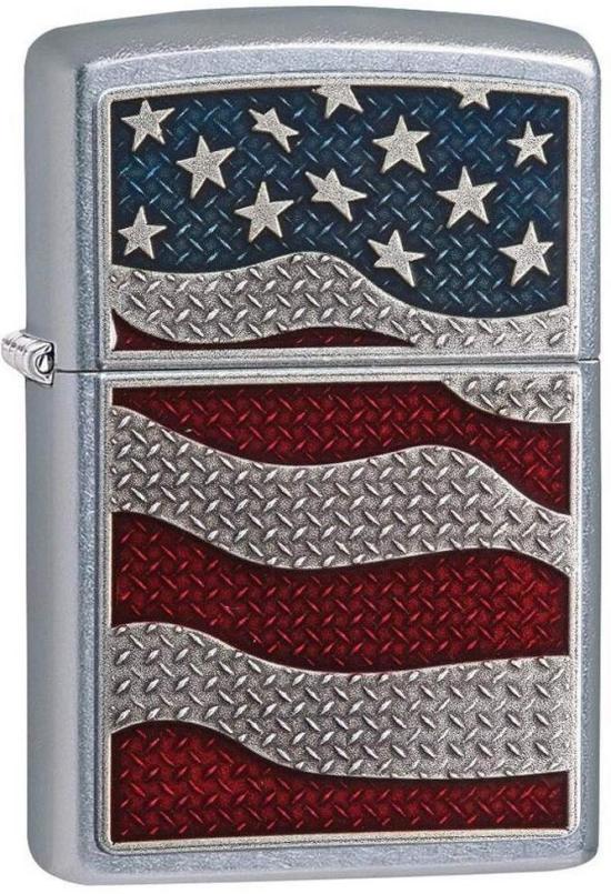 Aansteker Zippo 29513 Diamond Plate Flag