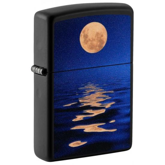  Zippo Full Moon Design Black Light 49810 aansteker