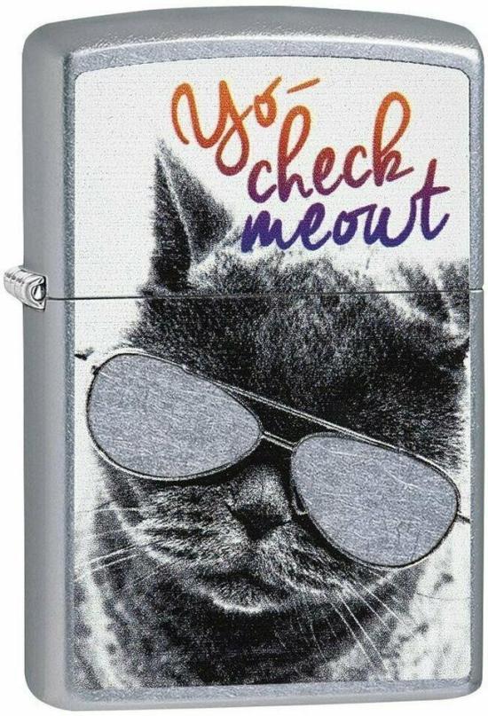  Zippo Cat With Glasses 29619 aansteker