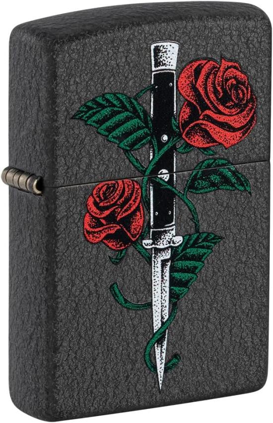  Zippo Rose Dagger Tattoo Design 49778 aansteker