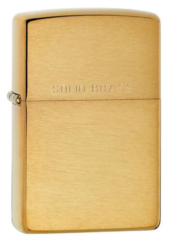 Aansteker Zippo Solid Brass Brushed 204