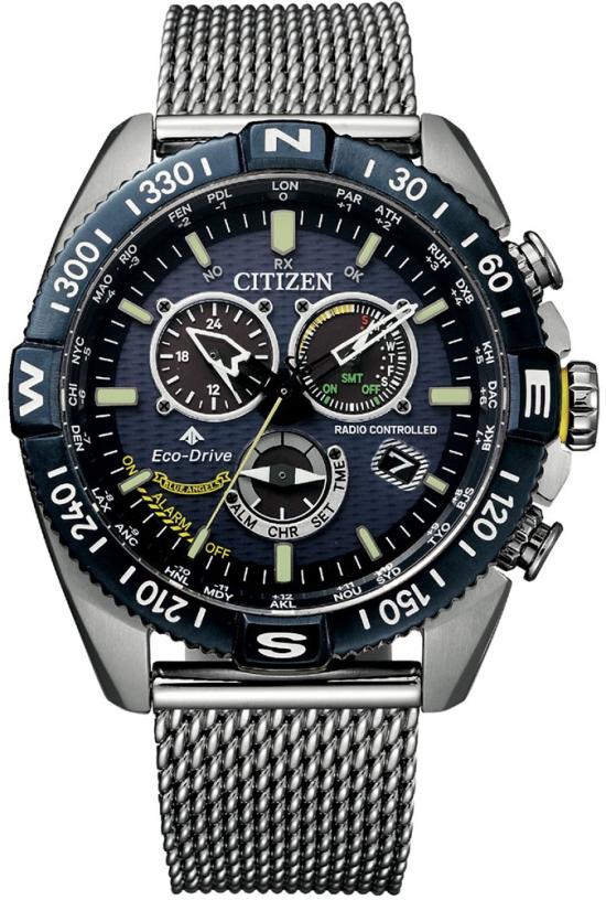  Citizen CB5848-57L Eco-Drive Promaster Navihawk Blue Angels Radio controlled horloge