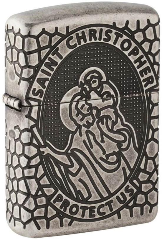  Zippo St. Christopher Medal Design 49160 aansteker