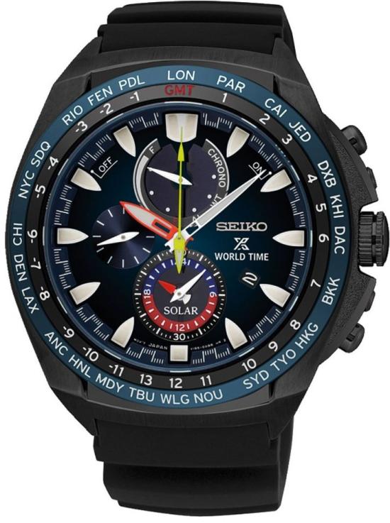  Seiko SSC551P1 Prospex World Time Chronograph horloge
