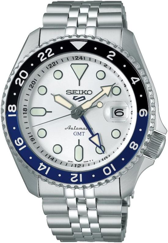  Seiko SSK033K1 5 Sports Automatic GMT Series White Batman horloge