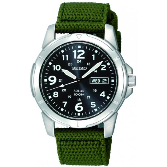 Horloge Seiko SNE095P2 Solar Military