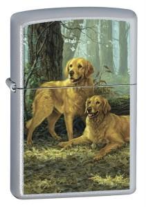 Aansteker Zippo LP - Two Golden Retrievers 20259