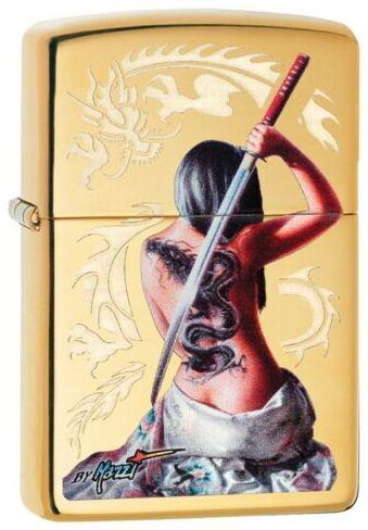  Zippo Mazzi Dragon Girl Sword 29668 aansteker