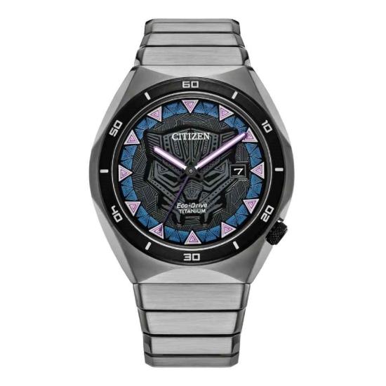  Citizen AW1668-50W Eco-Drive Marvel Black Panther Super Titanium horloge
