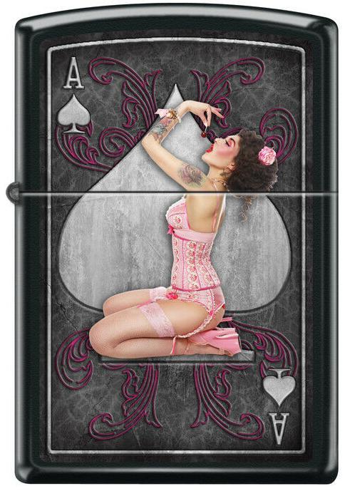  Zippo Ace of Pink Pinup Girl 7949 aansteker