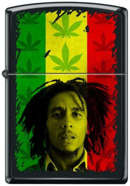  Zippo Bob Marley Cannabis Leaf 7304 aansteker