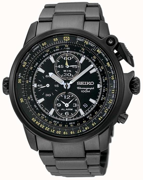 Horloge Seiko SNAB69P1 Pilot Chronograph