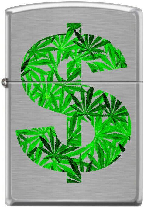  Zippo Cannabis Leaf Dollar 7811 aansteker