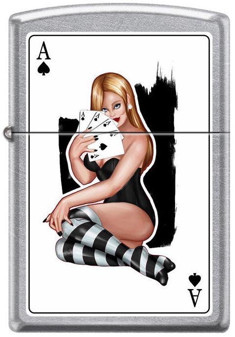  Zippo Girl With Ace Card 7948 aansteker