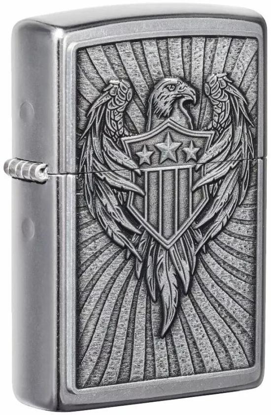 Zippo Eagle Shield Emblem Design 49450 aansteker