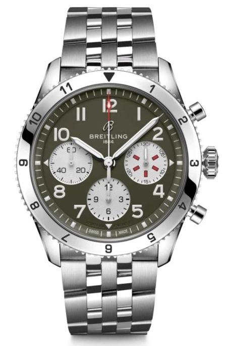 Breitling Classic AVI Chronograph 42 Curtiss Warhawk A233802A1L1A1 horloge  Breitling Classic AVI Chronograph 42 Curtiss Warhawk A233802A1L1A1 horloge