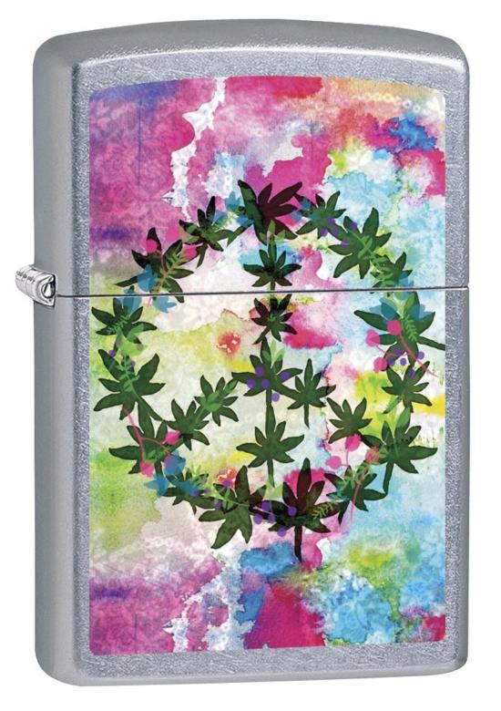  Zippo Cannabis Leaf and Peace 6687 aansteker