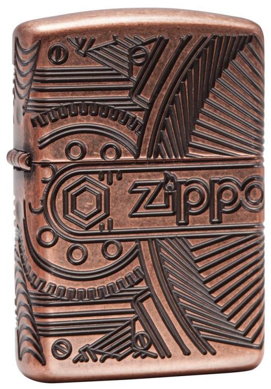 Aansteker Zippo 29523 Gear Antique Copper Armor
