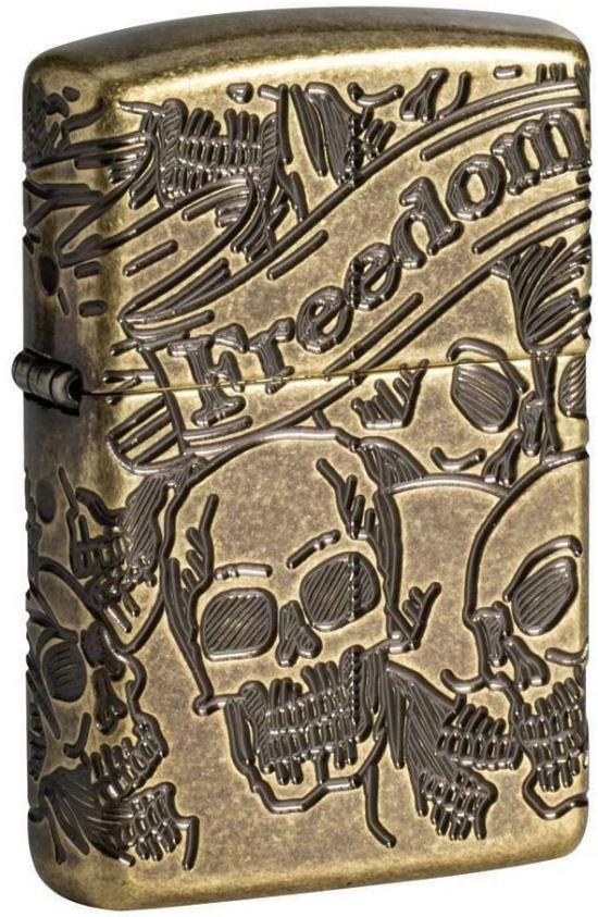  Zippo Freedom Skull Design 49035 aansteker