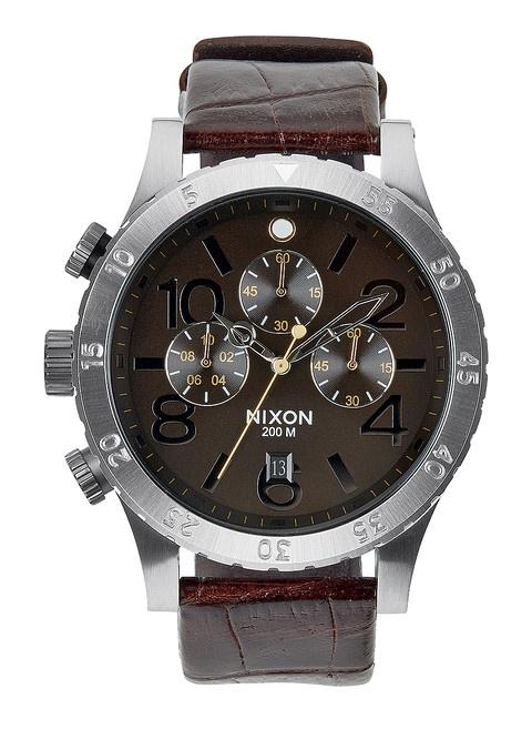 Horloge Nixon 48-20 Chrono Leather Brown Gator A363 1887