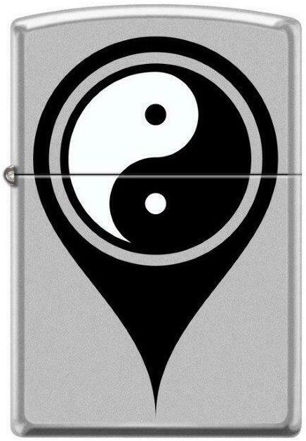  Zippo Ying Yang Map Pin 0636 aansteker