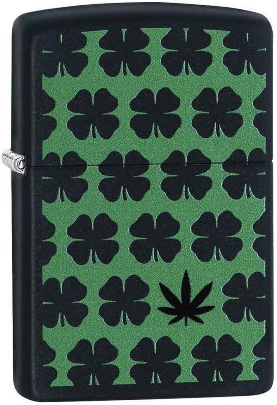  Zippo Clover and Cannabis Leaf 29729 aansteker