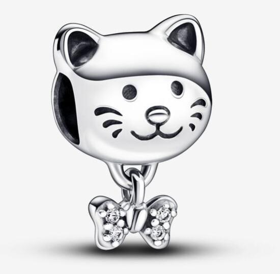  Pandora Pet Cat & Bow 792255C01 kraal