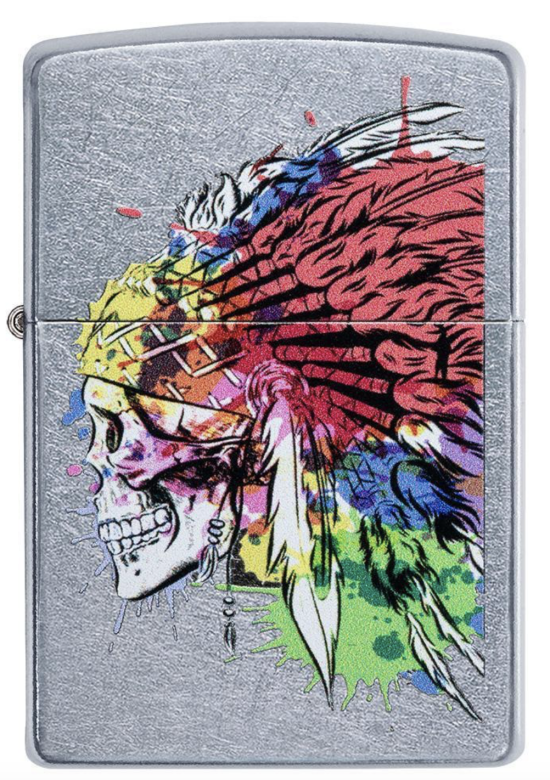  Zippo Skull With Headdress 49111 aansteker