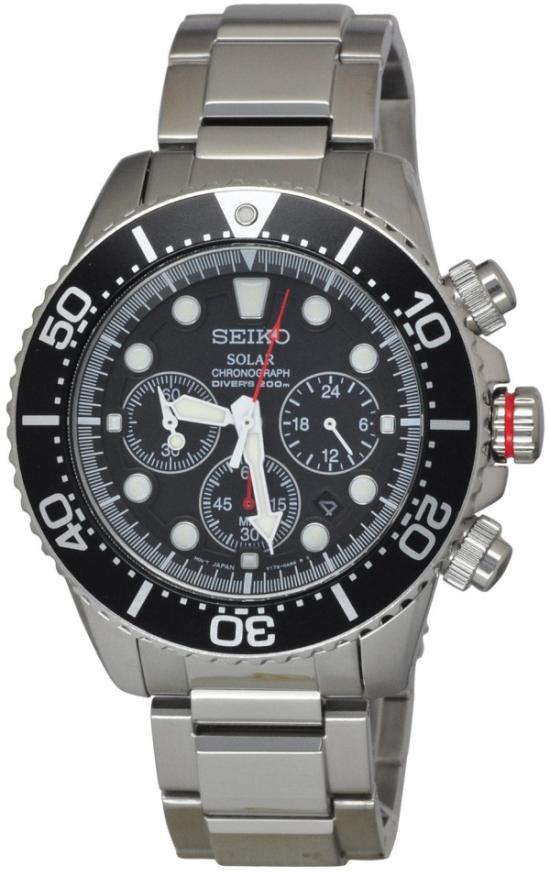Horloge Seiko Solar SSC015P1 Chrono